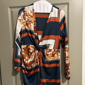 Fashion Nova Multicolor Wrap Dress